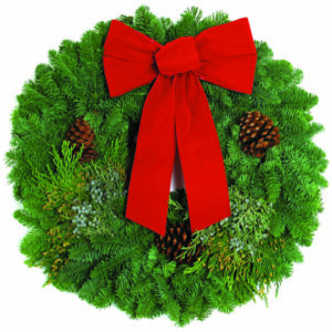 Mixed Evergreen Wreath - PICKUP